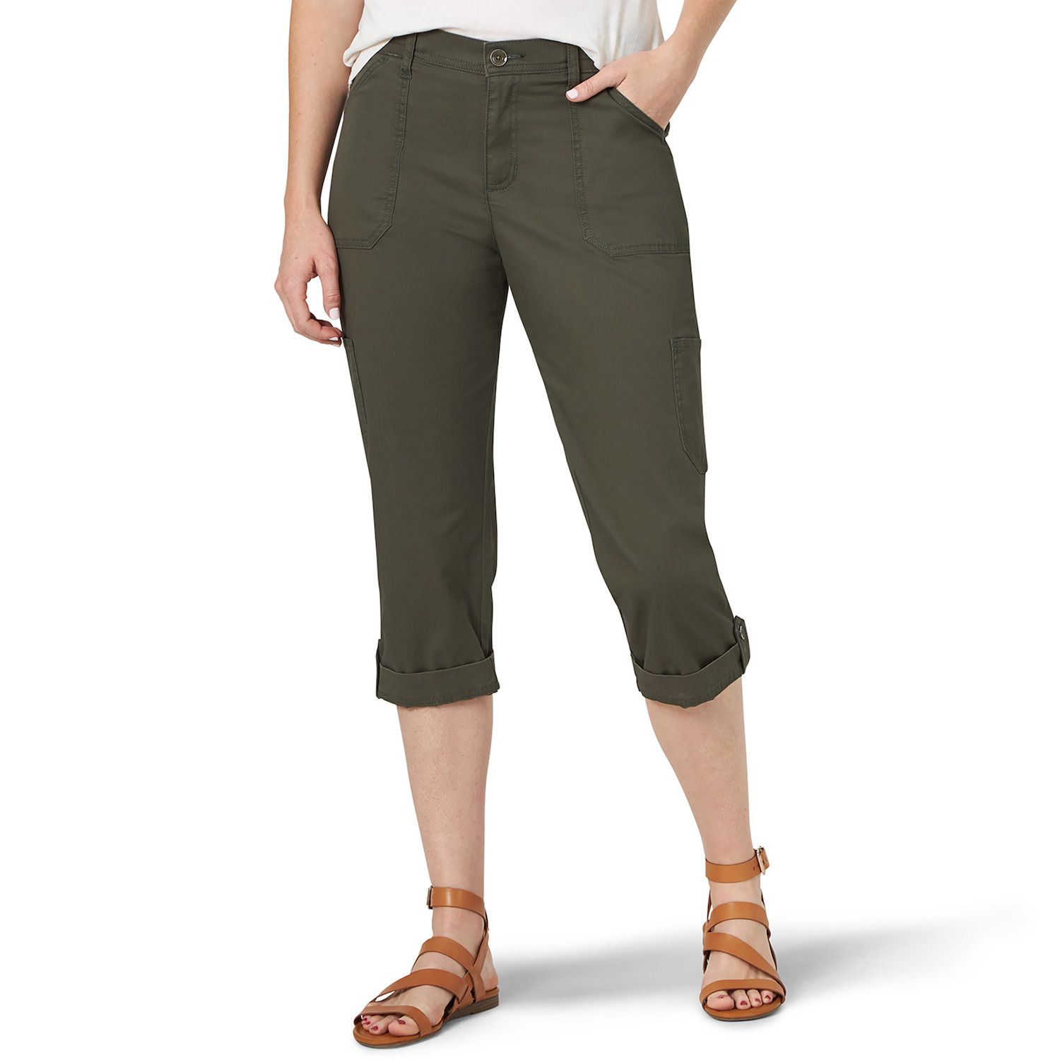 womens cargo capris clearance