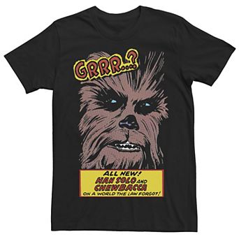 Men's Star Wars Chewbacca Grrr Comic Book Tee