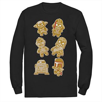 Men's Star Wars Ginger Cookie Character Collage Long Sleeve Tee