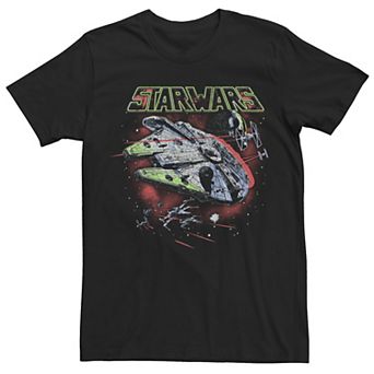 Men's Star Wars Millennium Falcon Bright Vintage Poster Tee