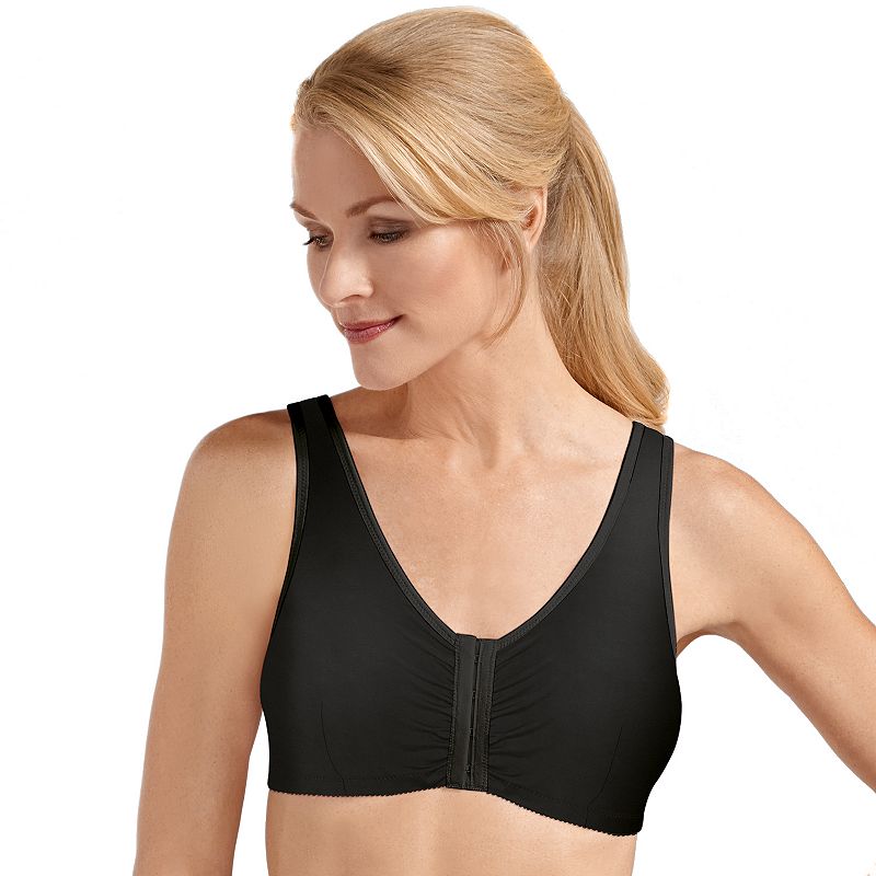 Amoena Mastectomy Bra: Frances Wireless Front Closure, Women's, Size: Medium C/D, Black