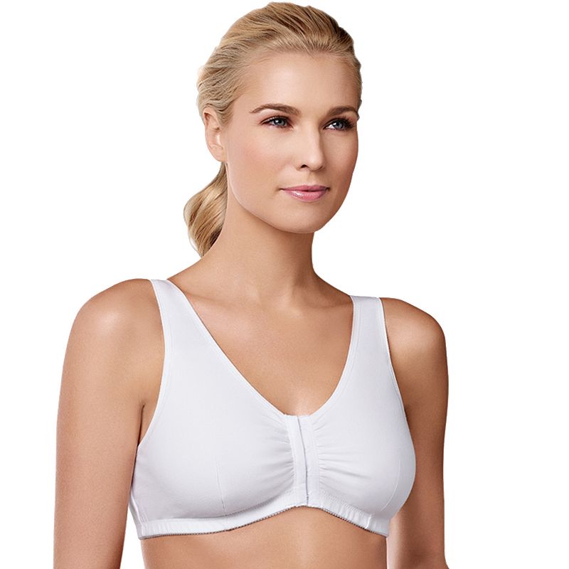 Amoena Mastectomy Bra: Frances Wireless Front Closure, Women's, Size: Large A/B, White
