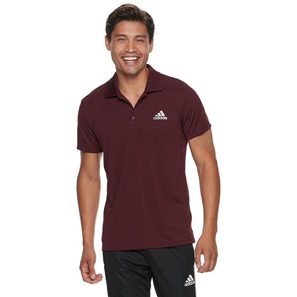maroon adidas polo