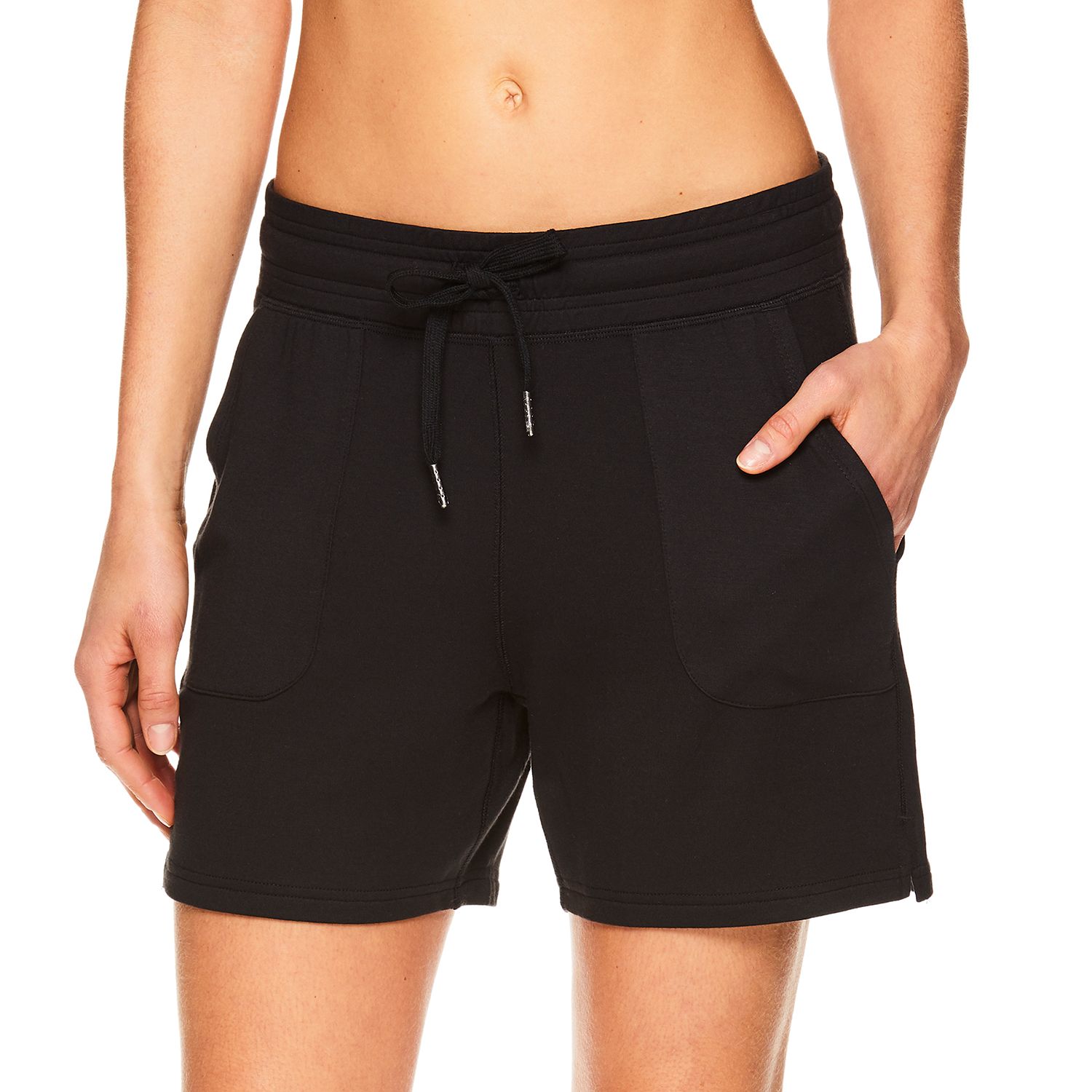 kohls womens black shorts