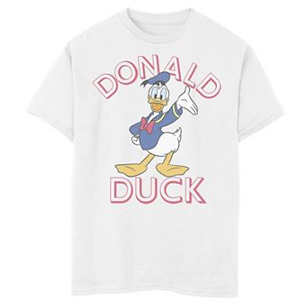 Disney's Donald Duck Boys 8-20 Happy Wave Portrait Logo Graphic Tee