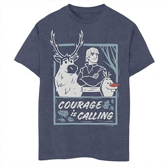 Disney's Frozen 2 Sven Kristoff Olaf Trio Boys 8-20 Courage Is Calling Graphic Tee