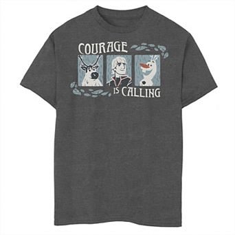 Disney's Frozen 2 Courage Is Calling Sven Kristoff Olaf Trio Boys 8-20 Tee