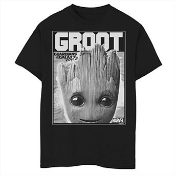 Boys 8-20 Marvel Guardians Vol. 2 Baby Groot Close-Up Tee