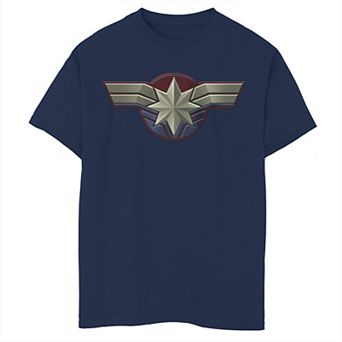 Boys 8-20 Marvel Captain Marvel Movie Chest Symbol Tee