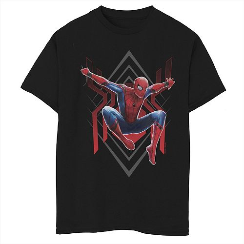 Boys 8 20 Marvel Spider Man Far From Home Geometric Jumping Portrait Tee - roblox spider man far from home shirt