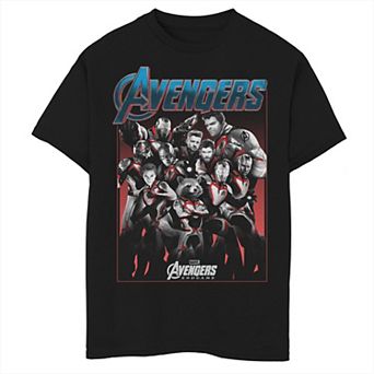 Boys 8-20 Marvel Avengers Endgame Main Cast Group Shot Tee