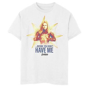 Boys 8-20 Marvel Avengers Endgame Captain Marvel Logo Tee