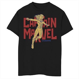 Boys 8-20 Marvel Avengers: Endgame Captain Marvel Pop Art Portrait Tee