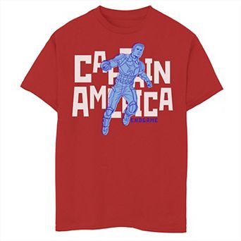Boys 8-20 Marvel Avengers: Endgame Captain America Pop Art Portrait Tee