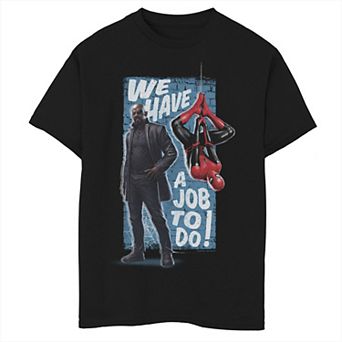 Boys 8-20 Marvel Spider-Man Far From Home We Have A Job To Do Poster Tee