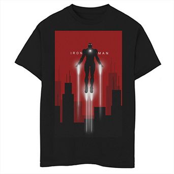 Boys 8-20 Marvel Iron Man in Flight Deco Art Style Tee
