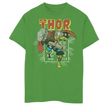 Boys 8-20 Marvel Mighty Thor Hammer Throw Retro Tee