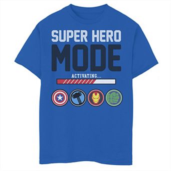 Boys 8-20 Marvel Avengers Assemble Icon Super Hero Mode Tee