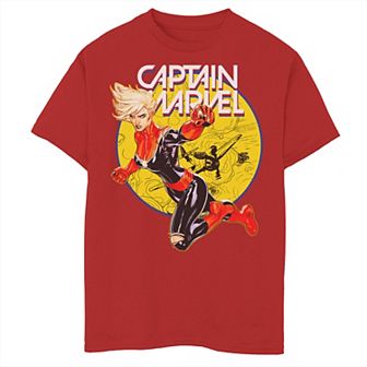 Boys 8-20 Marvel Captain Marvel Earth's Mightiest Hero Tee
