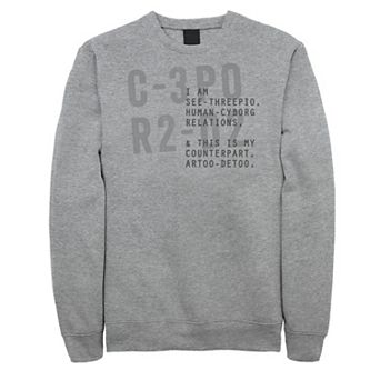 Men's Star Wars R2-D2 & C-3PO Sweatshirt