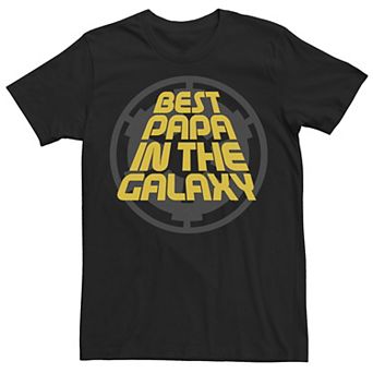 Men's Star Wars Rebel Logo Best Papa in the Galaxy Tee