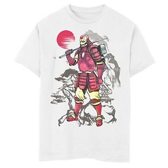 Boys 6-20 Marvel Iron Man Samurai Mountain Sunset Tee