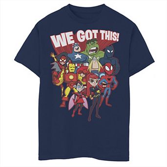 Men's Marvel Avengers We Got This! Retro Cartoon Portrait Tee