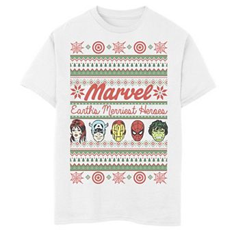 Boys 8-20 Marvel Earth's Mightiest Heros Knit Style Tee