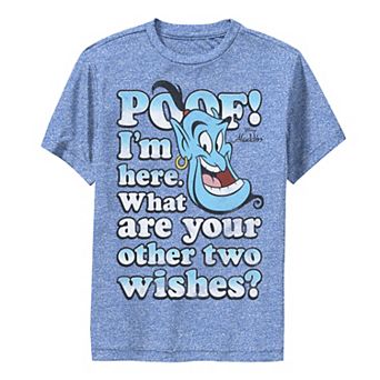 Disney's Aladdin Genie Boys 6-20 Two More Wishes Premium Tee