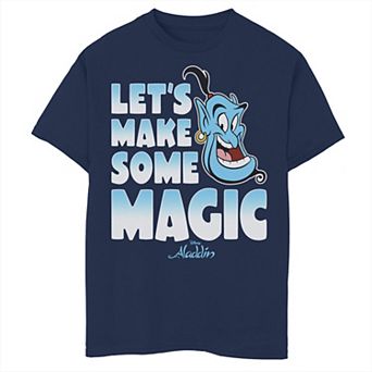 Disney's Aladdin Genie Men's Let's Make Some Magic Gradient Text Tee
