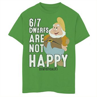 Disney's Snow White Not Happy Dwarfs Boys 8-20 Tee