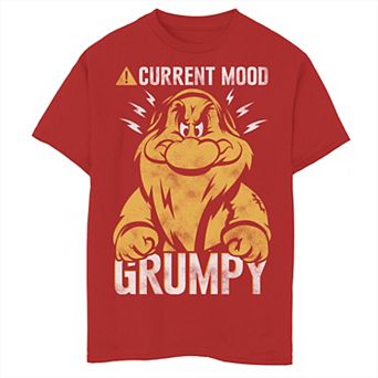 Disney's Snow White Dwarf Grumpy Boys 8-20 Current Mood Grumpy Tee