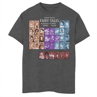 Boys 8-20 Disney Princess Periodic Table Fairy Tales Tee