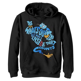 Men's Disney Aladdin Genie Out Bottle Quote Fleece