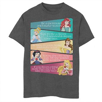 Boys 8-20 Disney Princess Attributes Panels Poster Tee