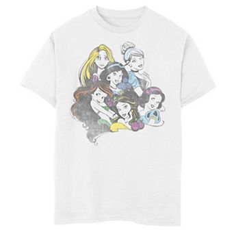 Boys 6-20 Disney Princess Group Bold Color Pop Tee