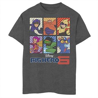 Disney's Big Hero 6 Group Shot Panels Title Logo Boys 8-20 Tee