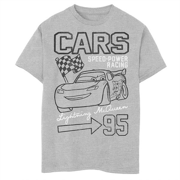 Boys 8-20 Disney Pixar Cars McQueen Speed Power Racing 95 Tee