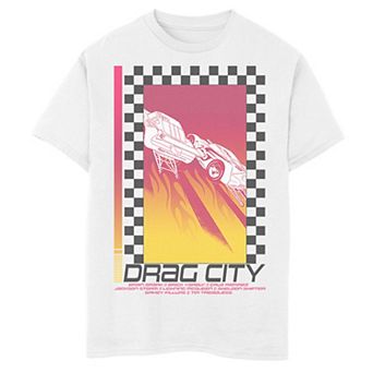 Men's Disney Pixar Cars Drag City Flames Poster Tee