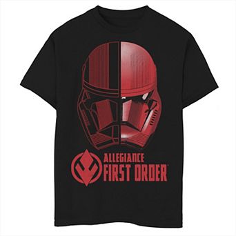 Boys 8-20 Star Wars Red Sith Trooper Allegiance First Order Tee