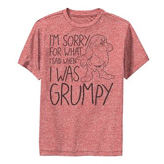 Boys 8-20 Disney Snow White Grumpy Things Said Text Poster Premium Tee