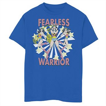 Boys 6-20 DC Comics Wonder Woman Fearless Warrior Retro Tee