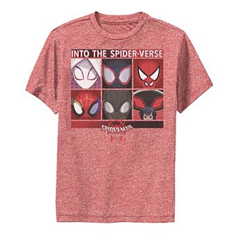 Boys 8-20 Marvel Spider-Man Spiderverse Square Group Premium Tee