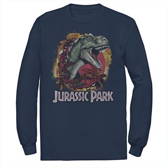 Men's Jurassic Park T-Rex Explosion Tropical Logo Tee