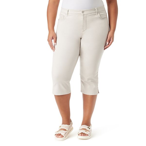 Plus Size Gloria Vanderbilt Amanda Capris - Stonewood (18 W)