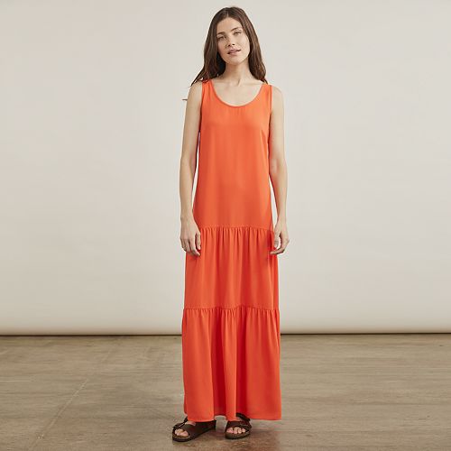 Women's Elizabeth and James Drop Waist Tiered Maxi Dress