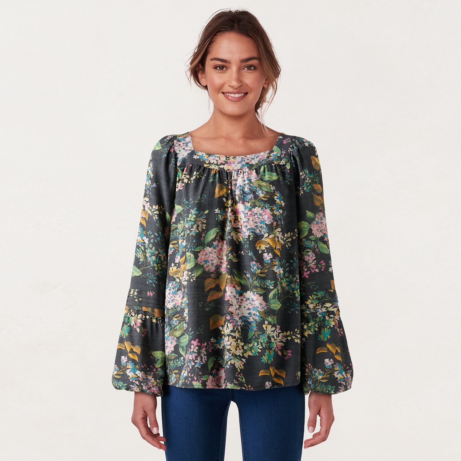 kohls womens peasant tops