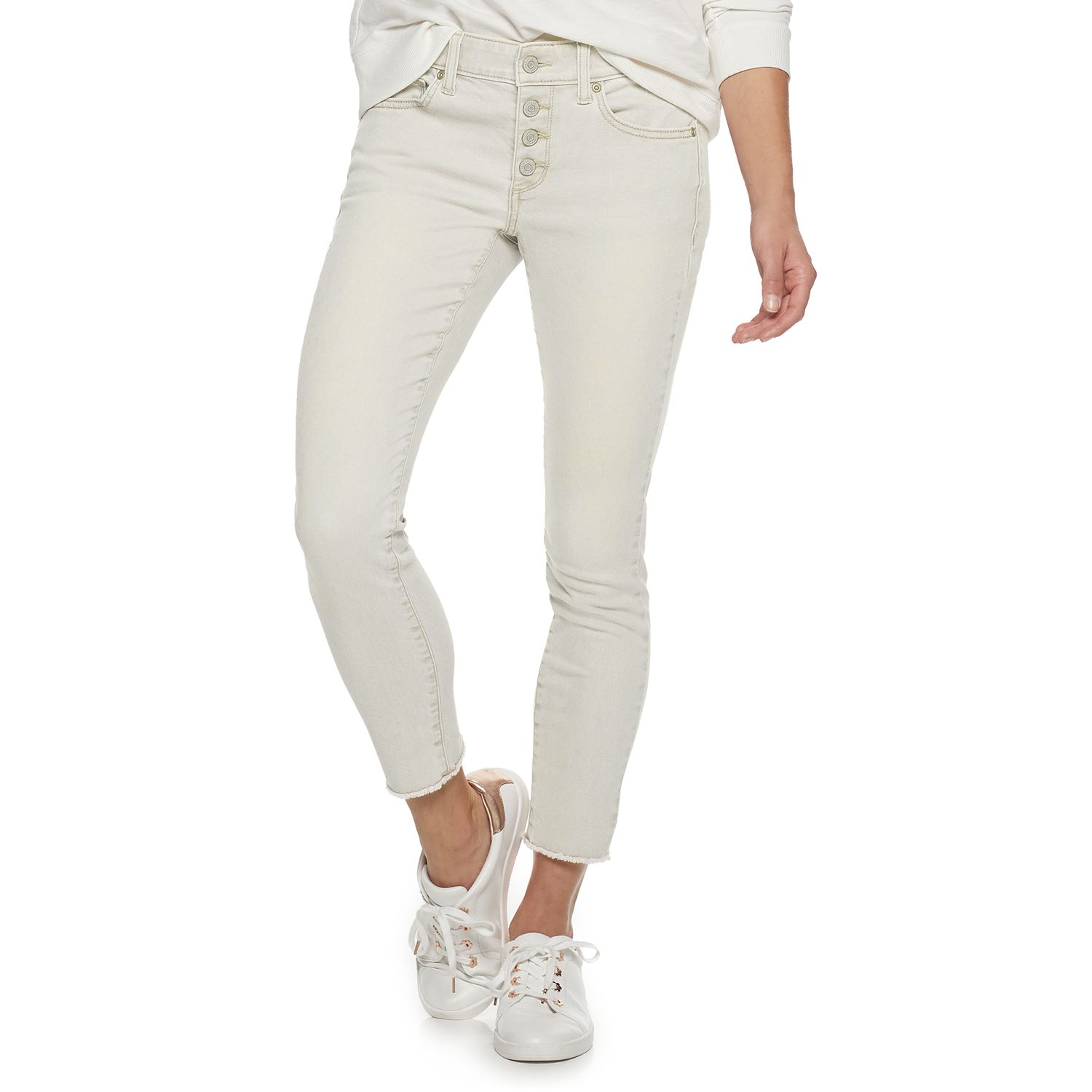 petite button fly jeans