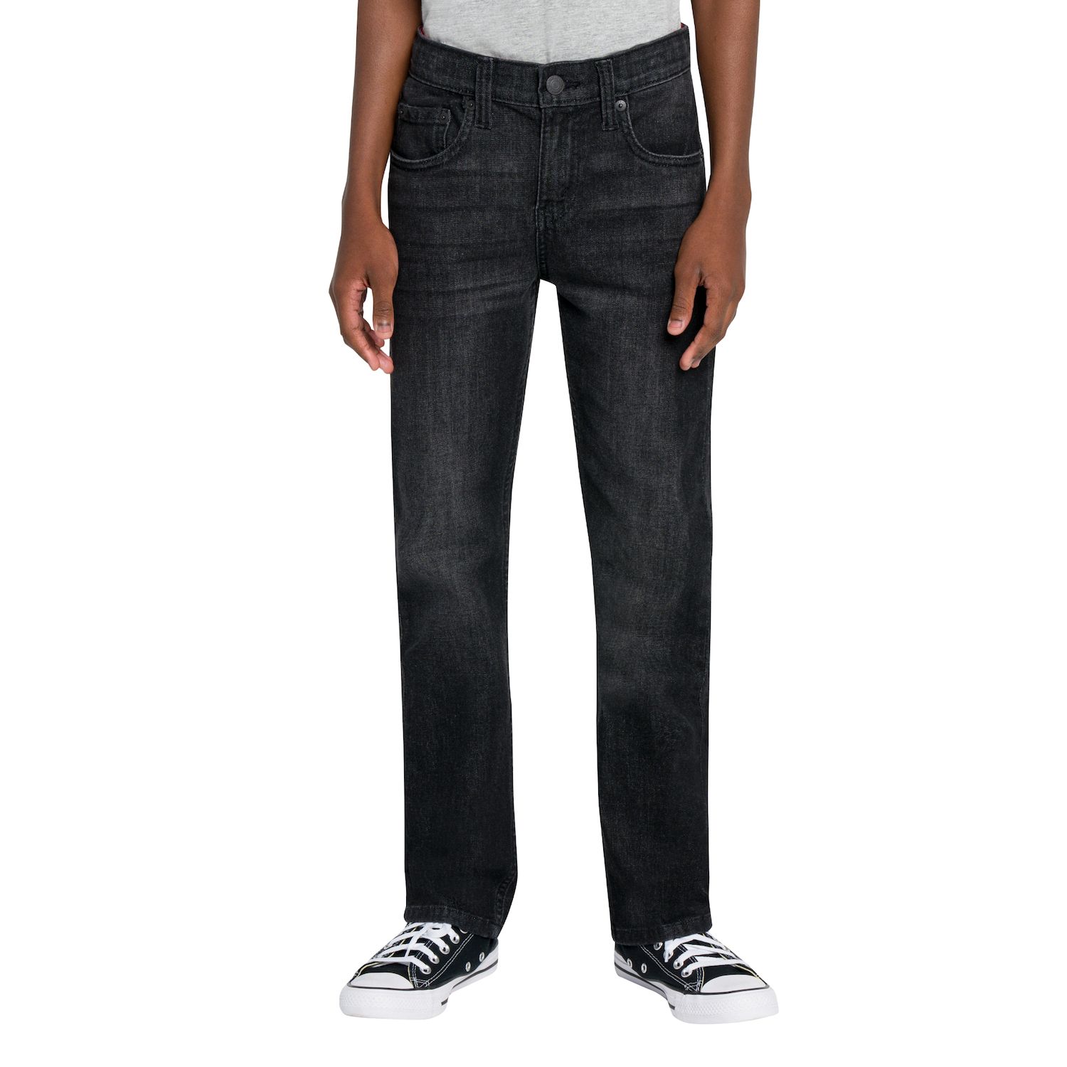 boys black stretch jeans