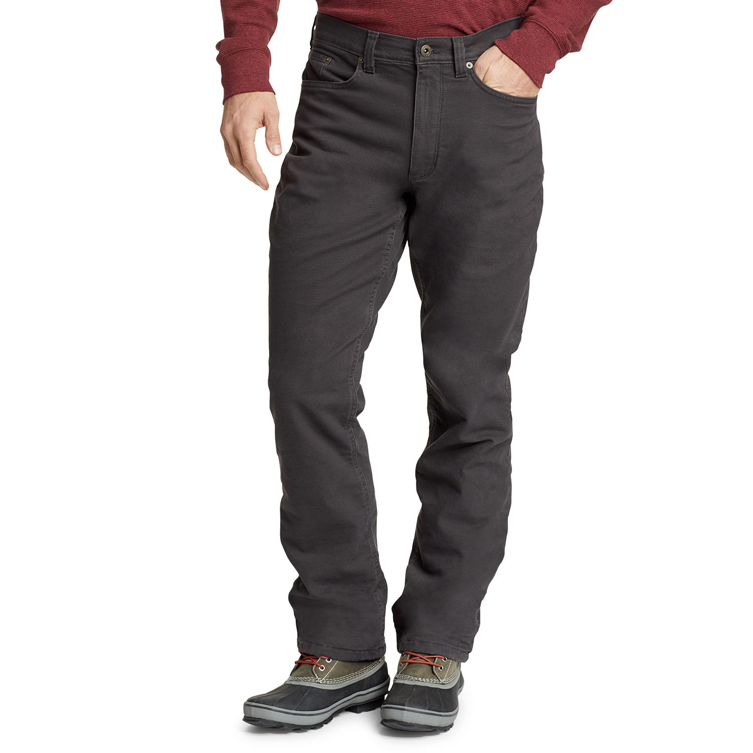 eddie bauer mens fleece lined pants